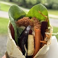 The premium falafel is a heavier and more expensive alternative   at FALAFEL n' JUICE - Torggata in Oslo