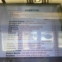 See vegetarian burito. It does taste very good    at Santy's Taco Shop in Chama