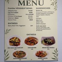 Menu  at VeggiEAT  in Flagstaff