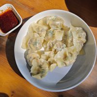 Dumplings (already eaten a few) at Bodhi Tea, Plant Cuisine, and Mushroom Restaurant - 菩茶·植物料理·菌子上的餐厅 in Dali