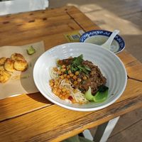 Dry noodles with peas at Bodhi Tea, Plant Cuisine, and Mushroom Restaurant - 菩茶·植物料理·菌子上的餐厅 in Dali