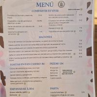 The menu  at Yummy Brunch in Malaga