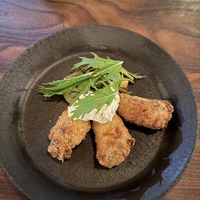 Vegan fried oysters   at Vegan Ramen YADOKARI in Fukuoka
