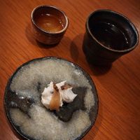 Cheese and sake  at Vegan Ramen YADOKARI in Fukuoka