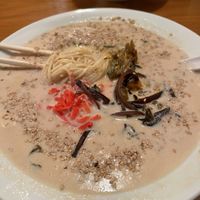 Hakata-style ramen (my fav)   at Vegan Ramen YADOKARI in Fukuoka