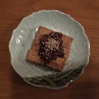 fried tofu with ginger glaze at Vegan Ramen YADOKARI in Fukuoka