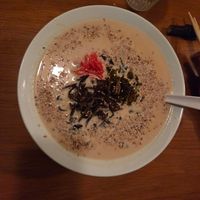 hakata-style ramen at Vegan Ramen YADOKARI in Fukuoka