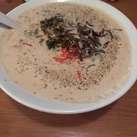 Creamy Hakata-Styke Ramen. Full of umami. at Vegan Ramen YADOKARI in Fukuoka