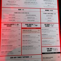 Menu at Bone Daddies - Leicester Square in London
