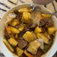 Beef style pineapple   at Great Wall in Norwich