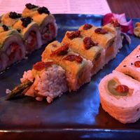green goddess, eden roll, vegan hot pepper!  at Blue Sushi Sake Grill in Chicago