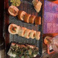 Cowgirl (top), vegan hot pepper, Thai hippie (bottom)  at Blue Sushi Sake Grill in Chicago