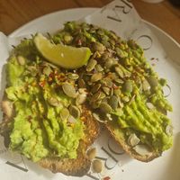 Avo on toast at ORA Wellness Cafe in Norwich