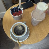 Mini acai bowl, choco pb shake at ORA Wellness Cafe in Norwich