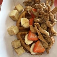 Bro’s Chicken & waffles (added tofu) 10/10  at Rhythm 'n Wraps in Boston