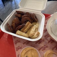 Fried plantains & tofu  at Rhythm 'n Wraps in Boston