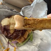 Look at how crispy the tofu  at Rhythm 'n Wraps in Boston