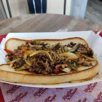 Philly cheese steak at Rhythm 'n Wraps in Boston