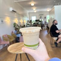 Chai with oat milk  at Little Seed in Middlebury