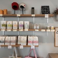 Merch coffee tea   at Upper Left Roasters in Portland
