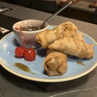 Apple pie spring rolls  at Boardies Bar in Fitzroy