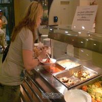 Trying the 'Sopa Borsch'  at Granix in Buenos Aires