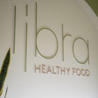 Nice minimalist decor  at Libra Healthy Food in Pescara