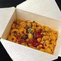 Mediterranean pasta (takeout) at Von's 1000 Spirits in Seattle