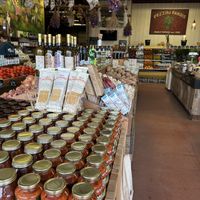Inside selling produce and grocery staples  at Pezzini Farms in Castroville