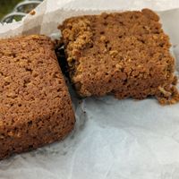 Vegan flapjack at All Aboard in Clitheroe