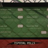 Vegan menu part 2  at Ricky's Sushi - NE 14th Ave in Portland