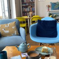 Cosy spot for my tea and cake   at Devonmade in Paignton