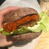 Love burger at LOVE Pacific Cafe in Nagoya