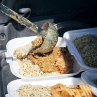 his food! yum at Papa Earl - Mobile Food Vendor in Mount Standfast