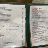 The menu - we needed a translation guidee  at Krishna Dosa Grill Regina in Regina