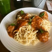 Lentil meatballs  at Gaia Art and Cafe in Rio De Janeiro