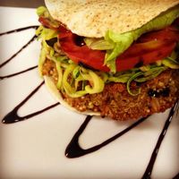 Quinua Burguer  at Gaia Art and Cafe in Rio De Janeiro