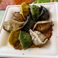 5 color dumplings   at Amita Garden in Ukiah