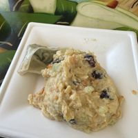 Potato salad appetizer- comes with 2 wontons but I ate one before remembering to take a picture!   at Amita Garden in Ukiah