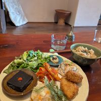 Vegan lunch plate at Fuuka - ふうか in Osaka
