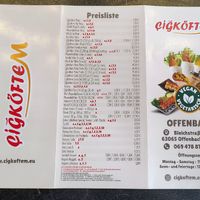 Speisekarte at Cigköftem - Offenbach am Main  in Offenbach