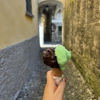 mint and chocolate   at Gelateria del Borgo  in Bellagio