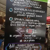 Burger Menu at Holy Cow Vegan Burgers in Sunshine Coast