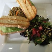 ZLT w/salad and house rice - YUM! at The New Vegan in Delray Beach