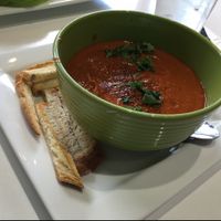 Tomato soup at The New Vegan in Delray Beach