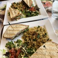 Porcini Mushroom Burger and Palm Tuna melt at The New Vegan in Delray Beach