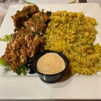 Fried "chicken" and mac and cheese! at The New Vegan in Delray Beach