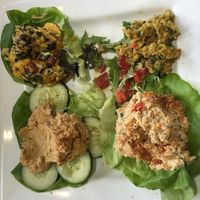 Sampler platter at The New Vegan in Delray Beach