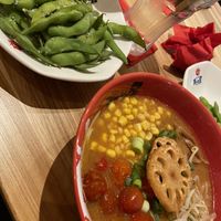 miso yasai, edamamee  at Ramen Makotoya - PlusCity in Pasching