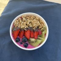 Pink dragon bowl, granola instead of coconut flakes   at PLANT SHACK    in Mallorca
